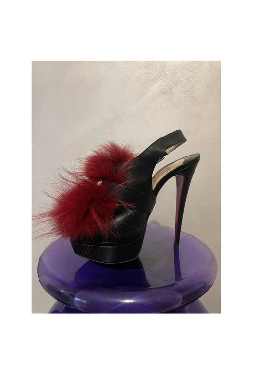 Christian Louboutin Fur Splash Heels - 40