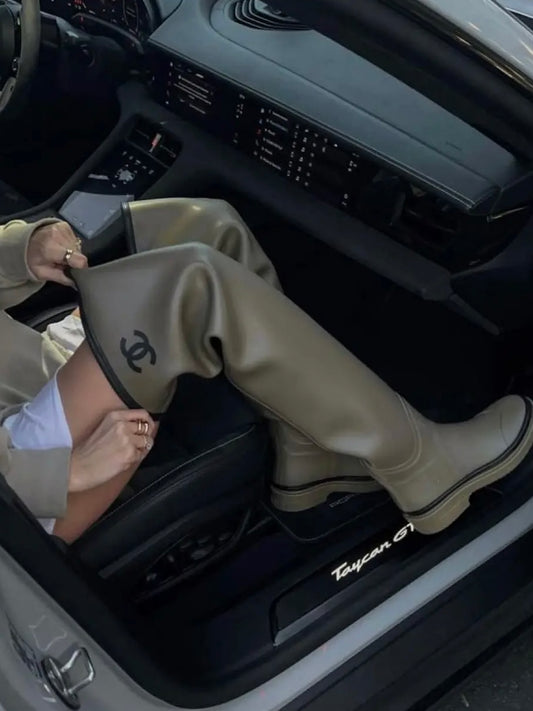 Chanel Thigh High Rain Boots - 36