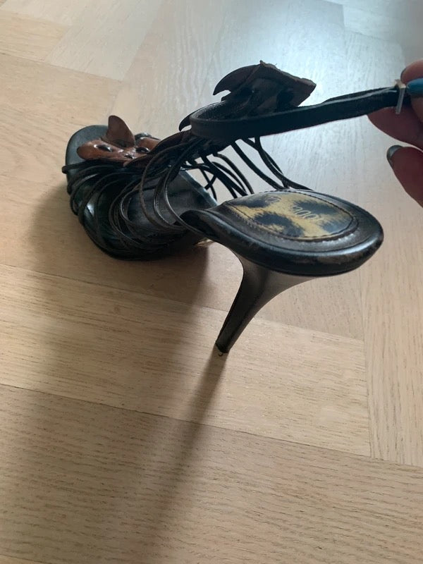 Roberto Cavalli Crocodile Gladiator Heels Brand New - 39
