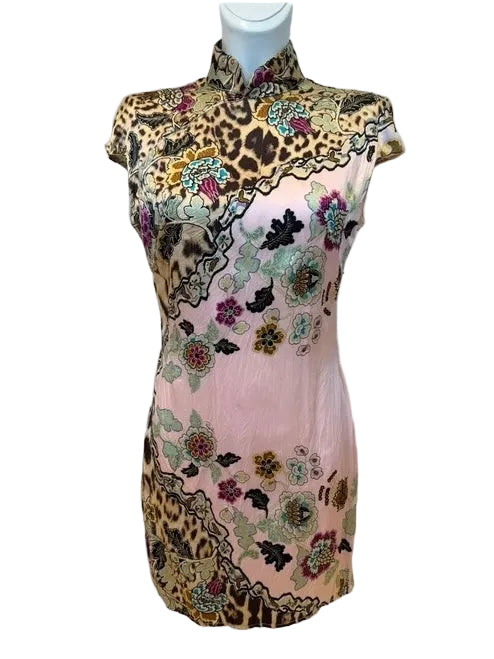 Roberto Cavalli SS 2003 Cheongsam Silk Dress - S