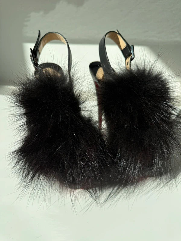 Christian Louboutin Fur Splash Heels - 40