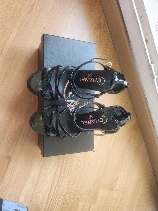 Chanel Logo Charm Heels - 37