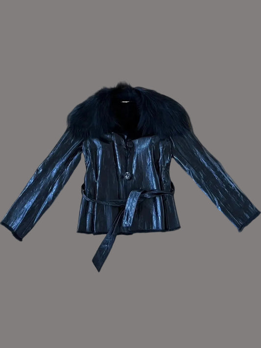 Dolce & Gabbana Eel & Fur Jacket - S