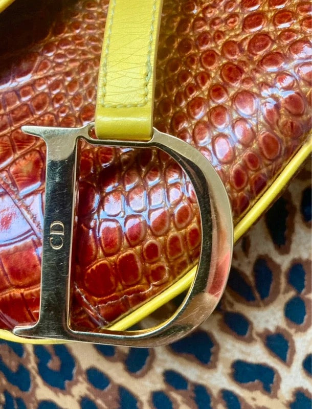 Dior Crocodile Saddle Bag