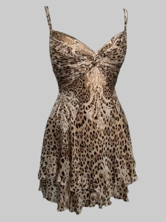 Roberto Cavalli 2006 Leopard Print Dress - S