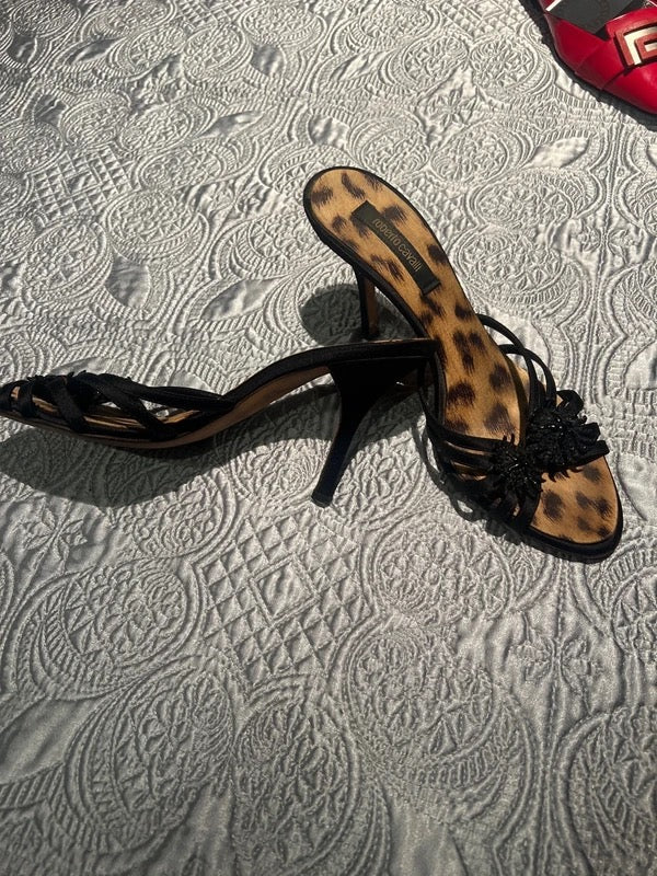 Roberto Cavalli Embellished Heels - 38