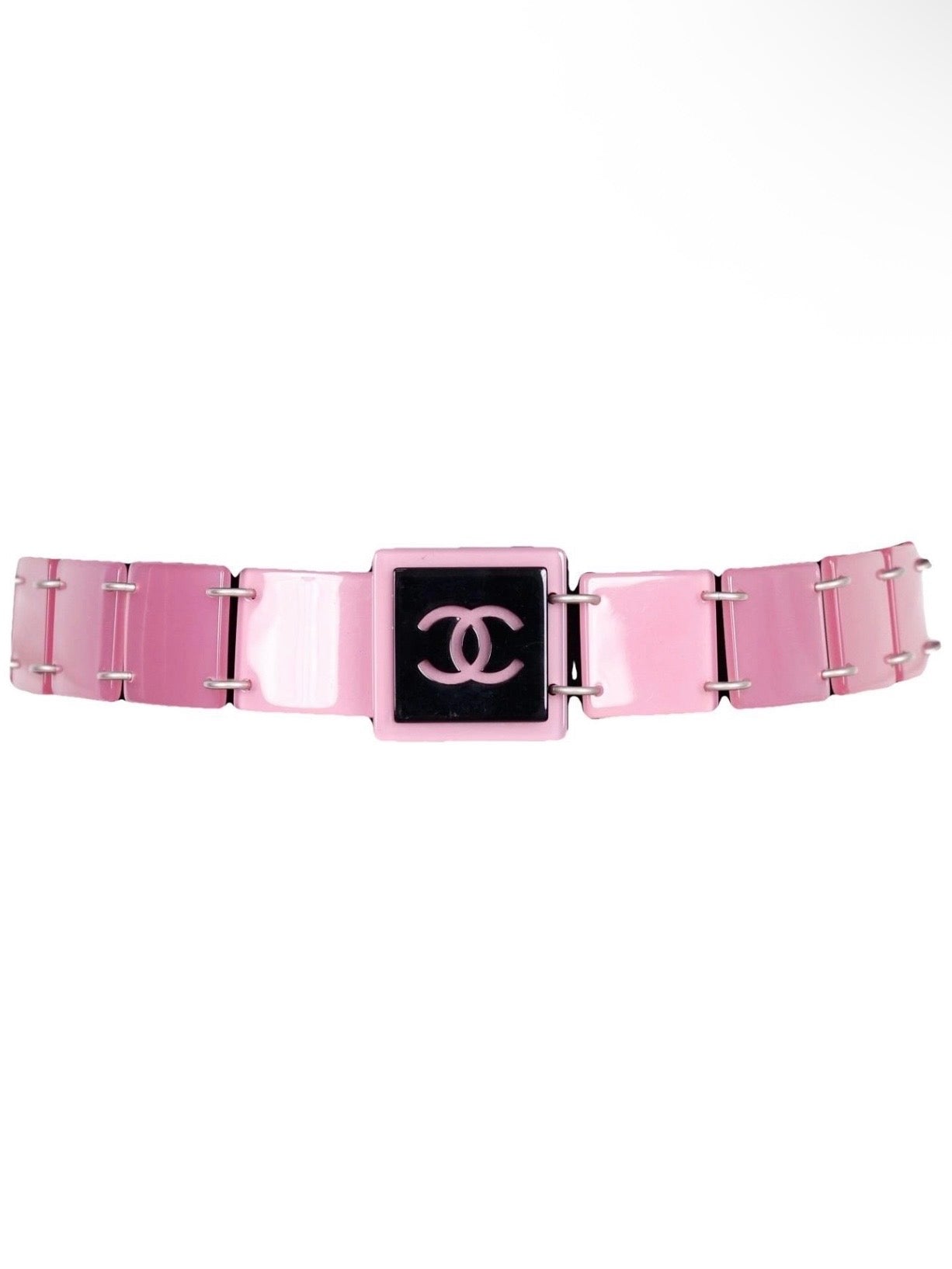 Chanel Purple Logo Tile Belt