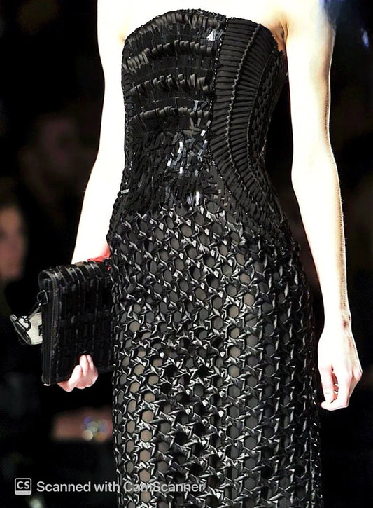 Alberta Ferretti 2000s Runway Beaded Corset Gown - S