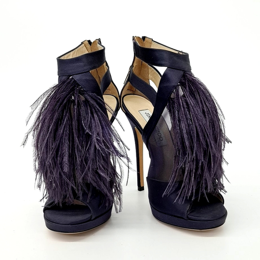 Jimmy Choo Ostrich Feather Heels - 36