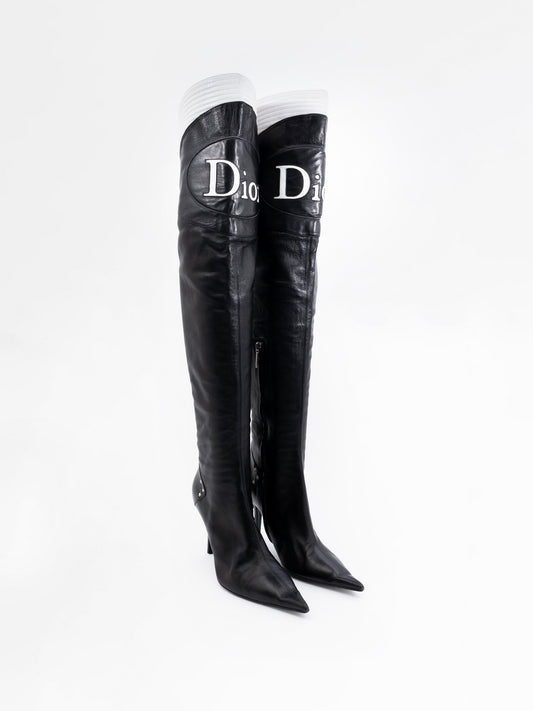 Dior Moto Over the Knee Boots - 38.5