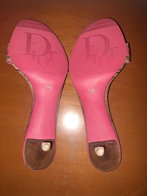 Dior Monogram Kitten Heels - 40