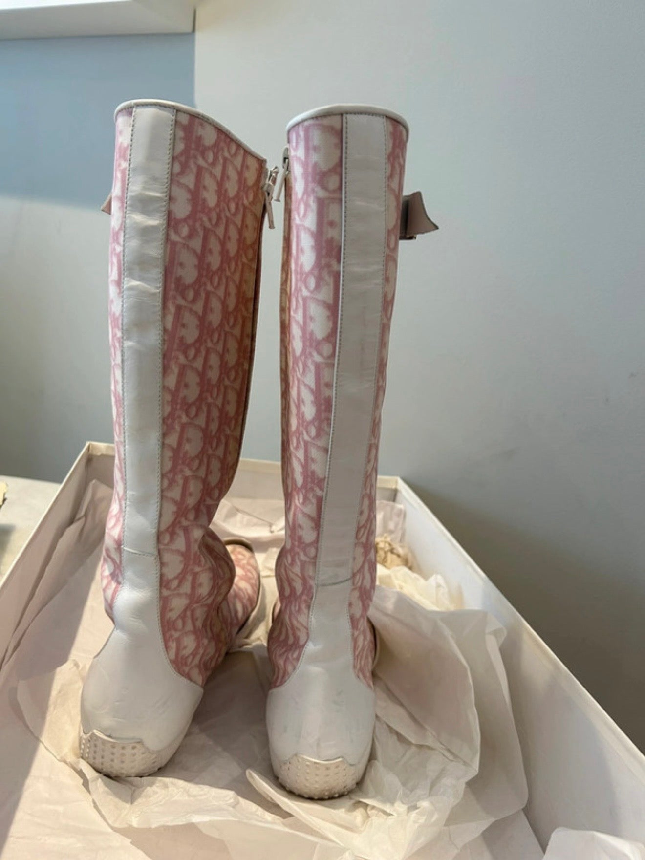 Dior Trotter Monogram Boots - 38