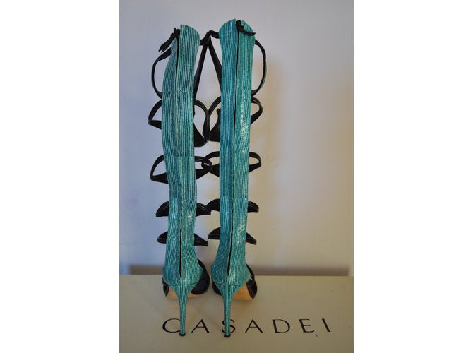 Casadei Exotic Skin Gladiator Heel - 36/36.5