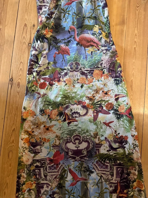 Jean Paul Gaultier S/S 1999 Flamingo Mesh Maxi Dress - S