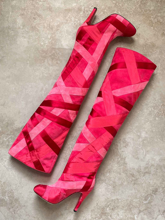 Chanel Patchwork Boots - 36