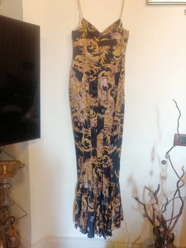 Cavalli Baroque Silk Dress Brand New - M