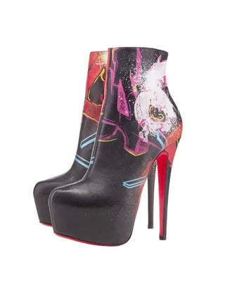 Christian Louboutin 20th Anniversary Graffiti Boot - 40.5