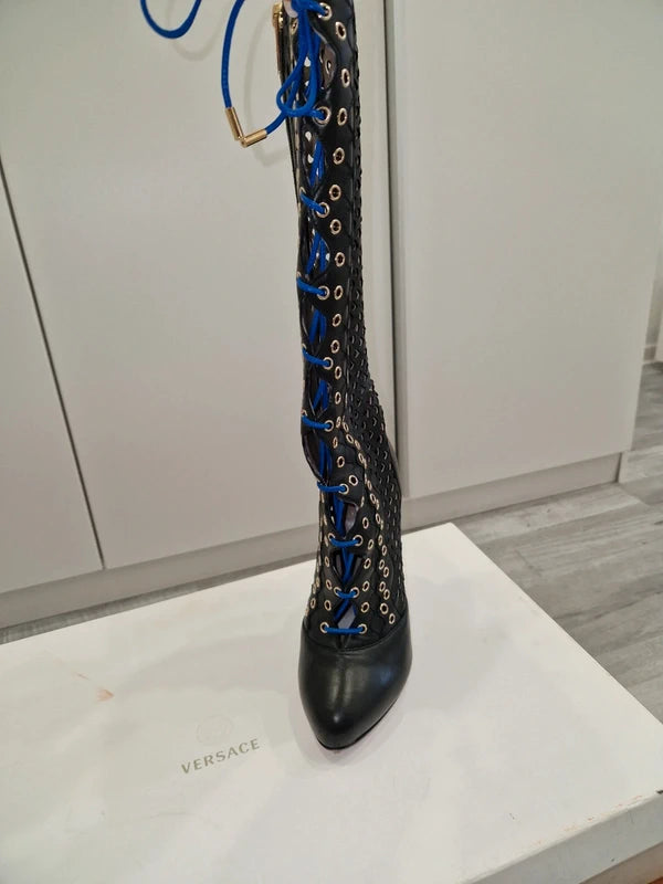 Versace Resort 2012 Lace Up Boots - 37