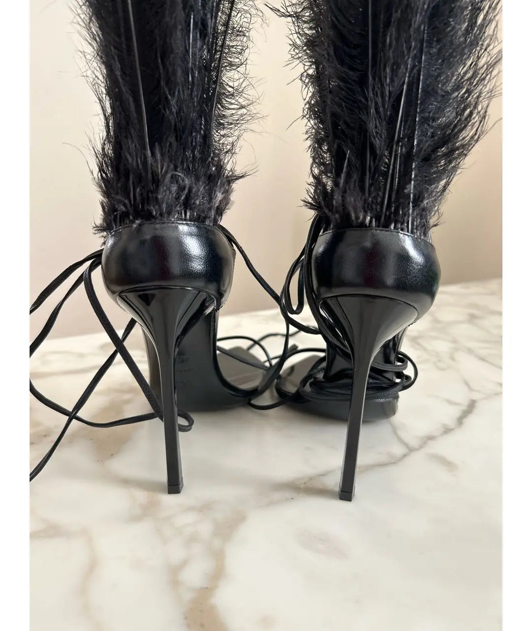 Saint Laurent Jamie Feather Heel - 40.5
