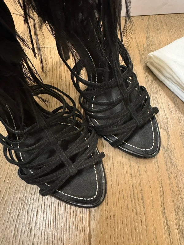 Dior by Galliano Feather Heels - 37