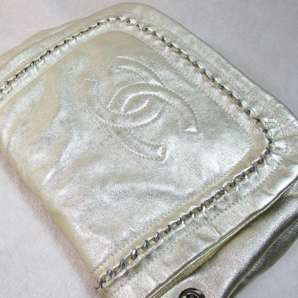 Chanel Gold Shoulder Bag Small