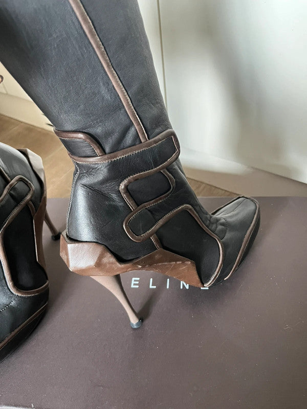Celine Fall 2008 Moto Boots - 38.5