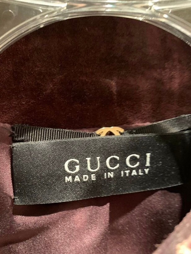 Gucci by Tom Ford S/S 2004 Python Suede Burgundy Jacket - S
