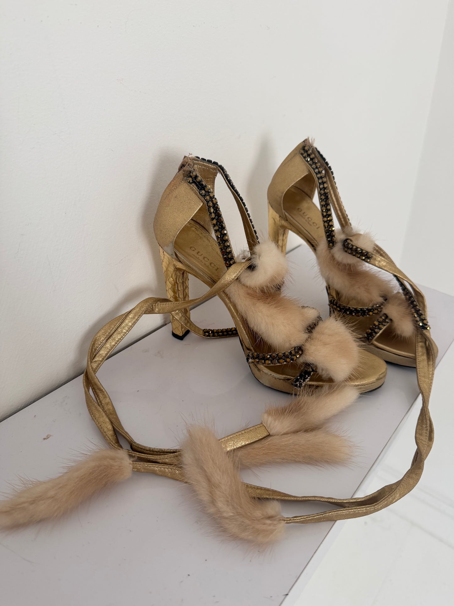 Gucci by Tom Ford Mink Fur Heels - 37/37.5