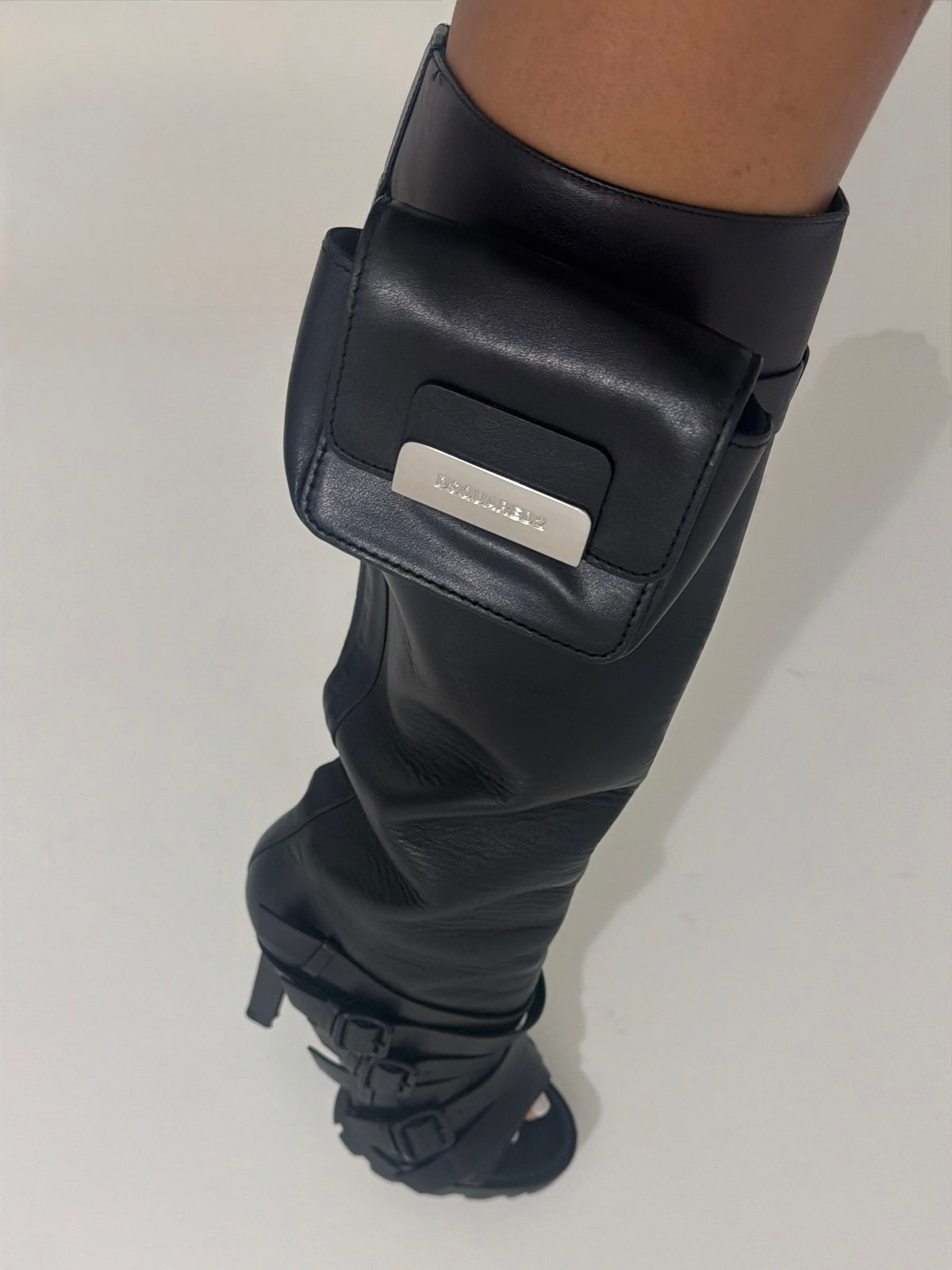 Dsquared2 Buckle Boots Black - 39/39.5