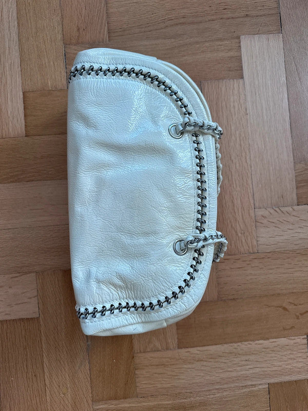 Chanel Bowler Bag White Patent Leather