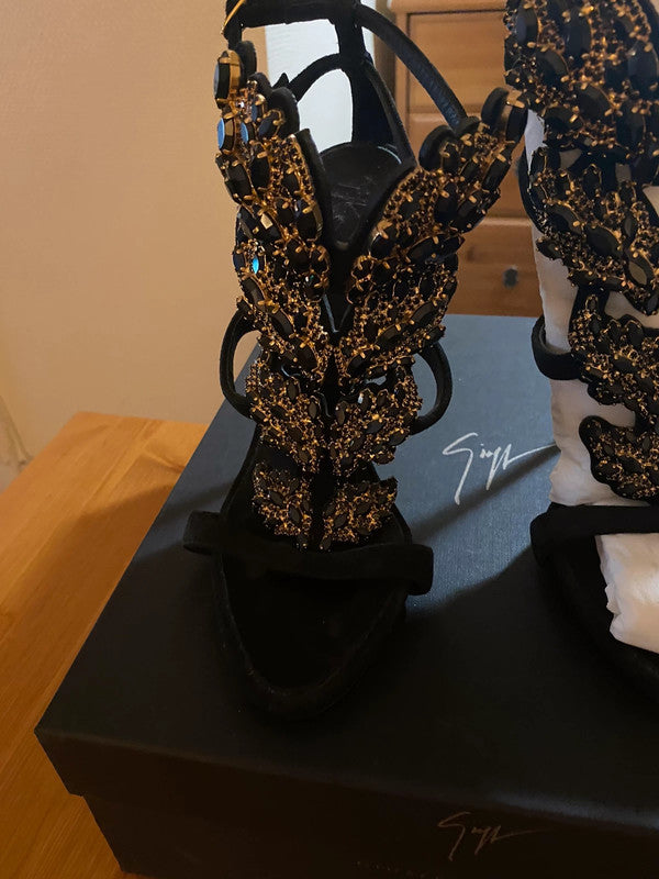 Giuseppe Zanotti Crystal Cruel Summer Heels - 37