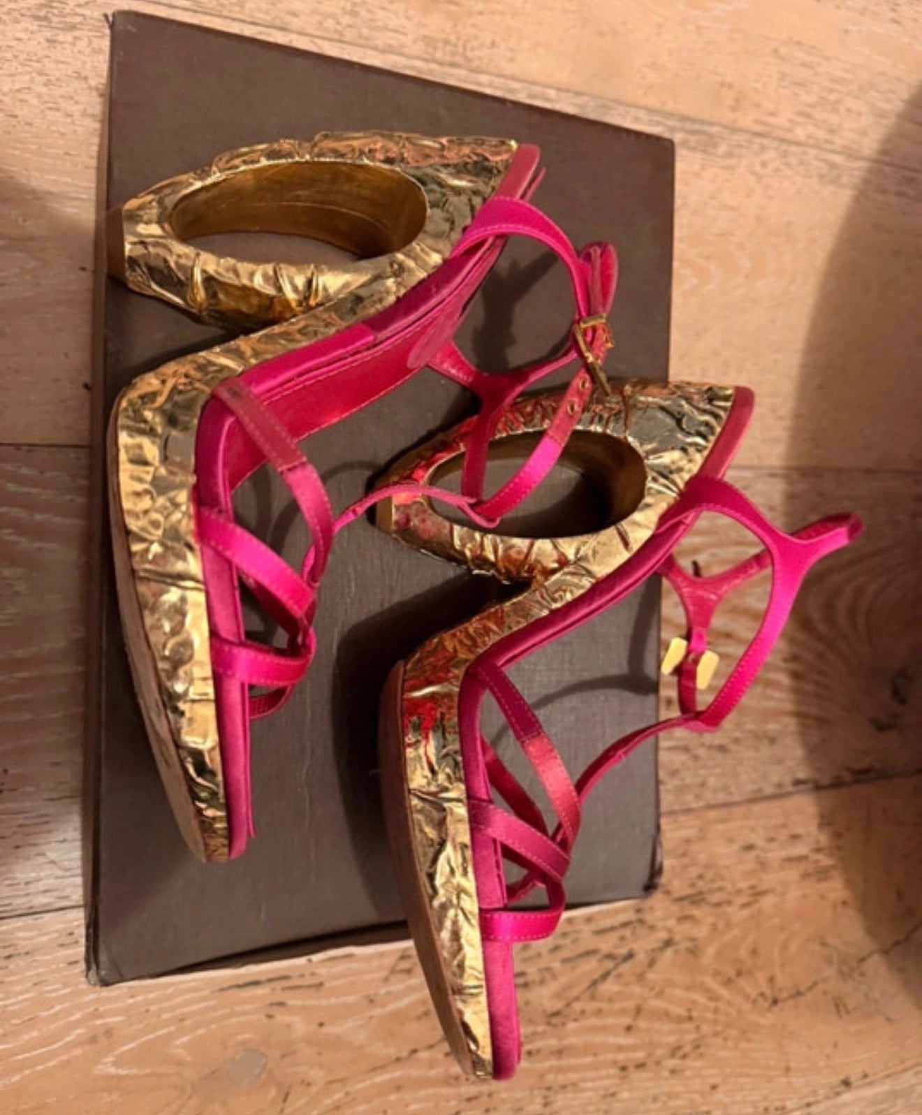 Louis Vuitton S/S 2007 Gold Wedge Heel - 37.5