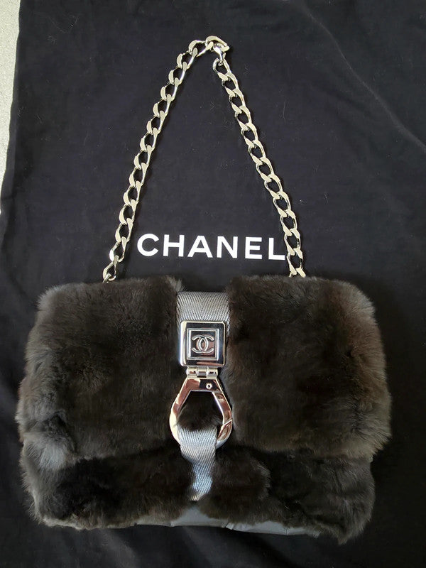 Chanel Fur Chain Bag