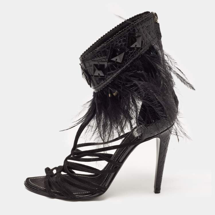 Dior by Galliano Feather Heels - 37