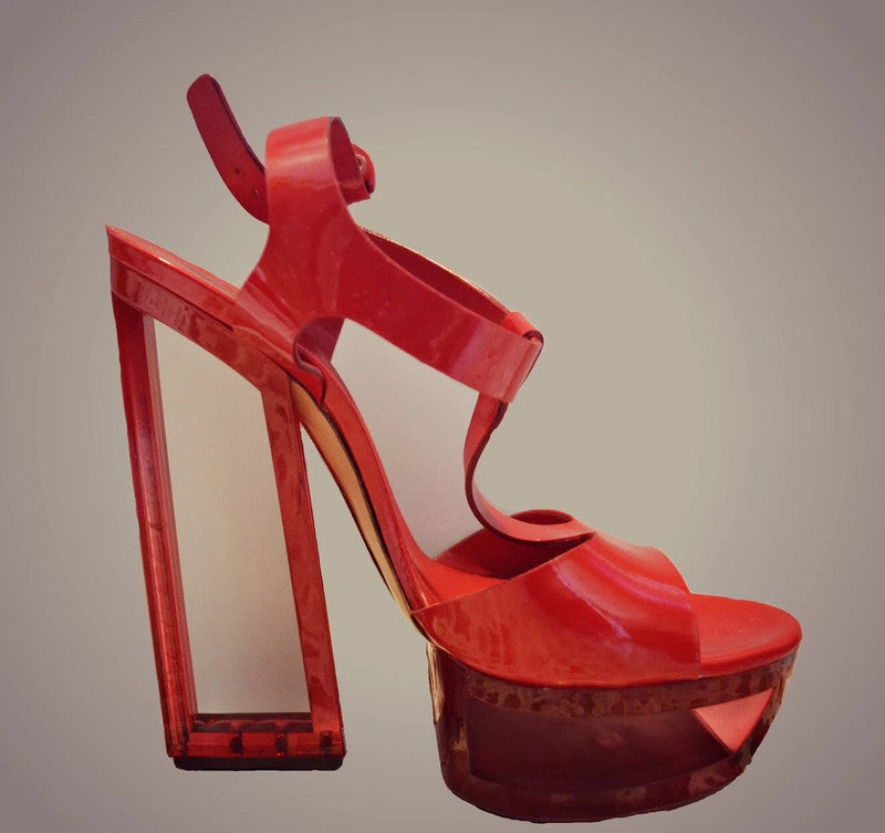 Casadei Perspex Wedge Heel - 39