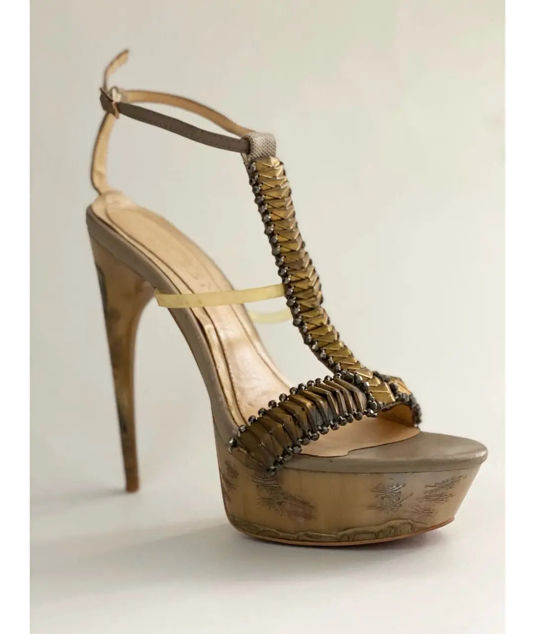 Alexander McQueen Etched Fishbone Heel Brand New - 38/39