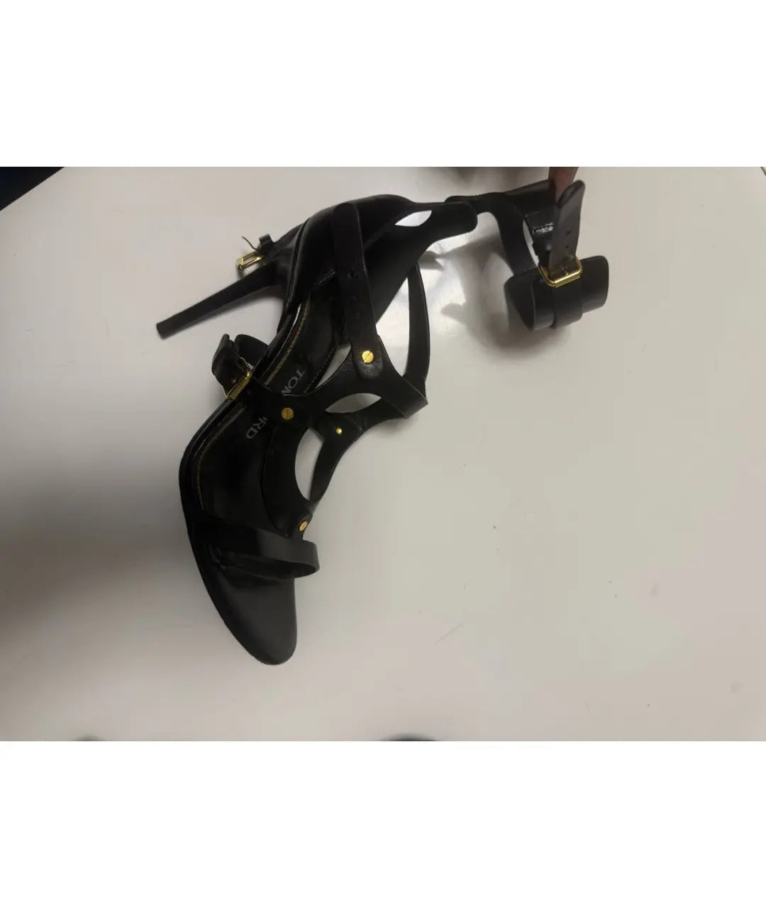 Tom Ford Gladiator Heels Matte Leather - 36.5