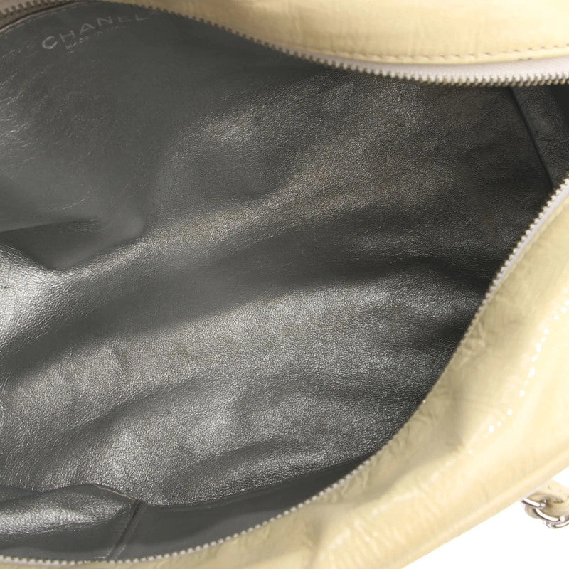 Chanel Bowler Bag White Patent Leather