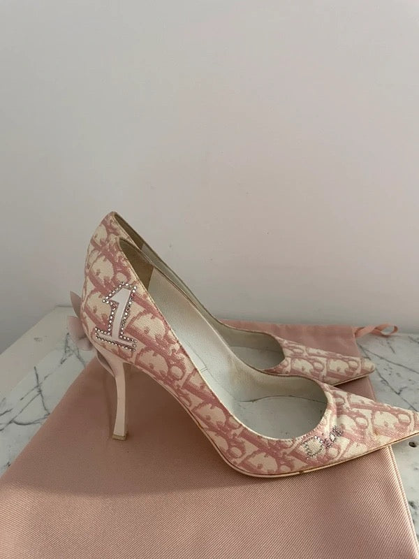 Dior Trotter Monogram Heels - 38