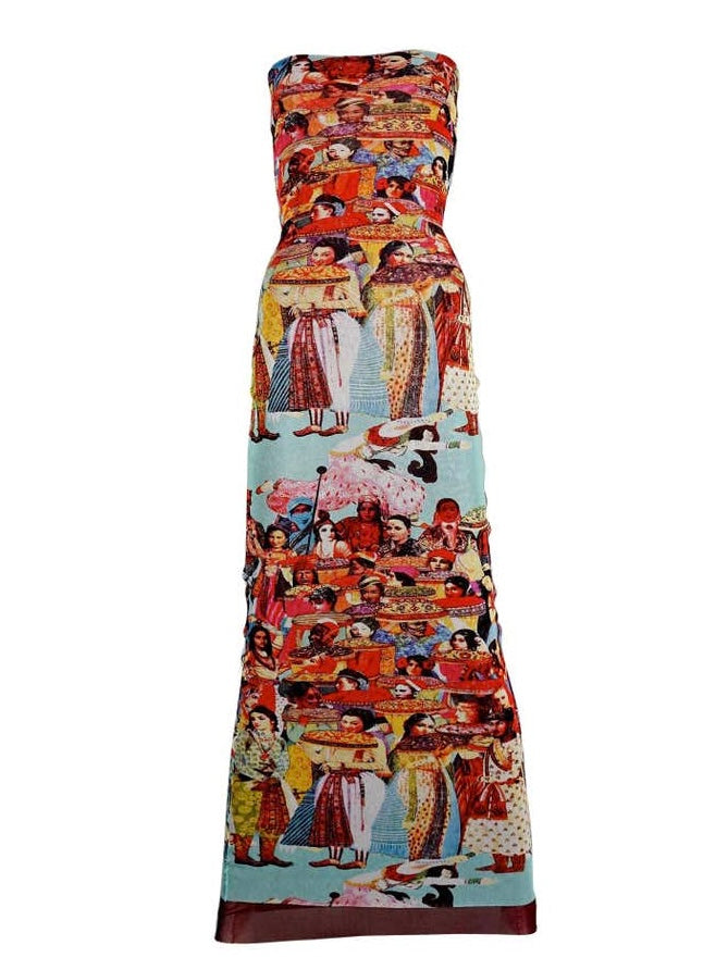 Jean Paul Soleil Mesh Bandeau Dress - M
