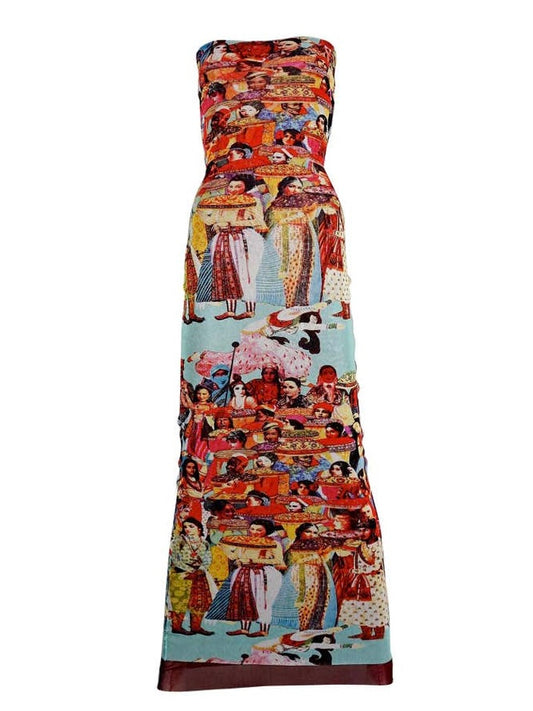 Jean Paul Soleil Mesh Bandeau Dress - M