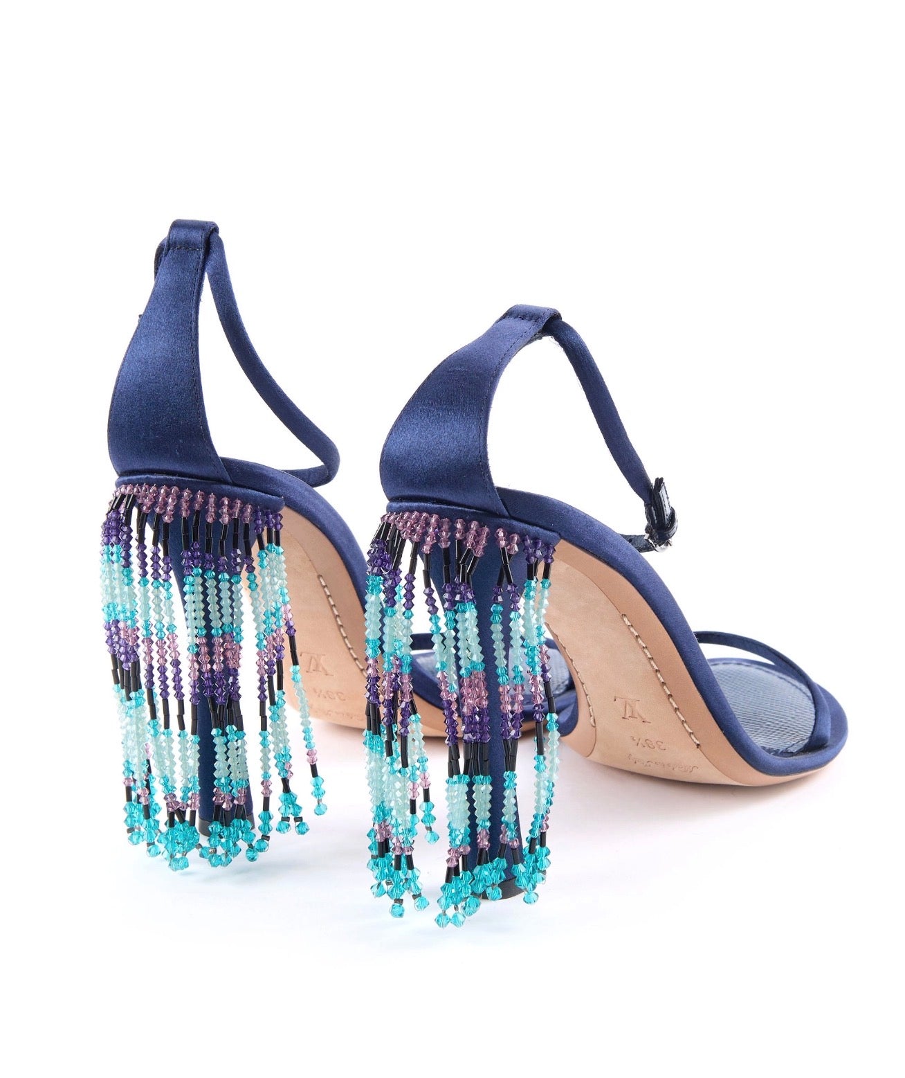 Louis Vuitton 2011 Runway Beaded Chandelier Heels Brand New - 38.5