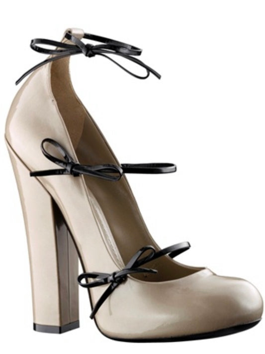 Louis Vuitton Mary Fetish Pump Triple Bow - 36