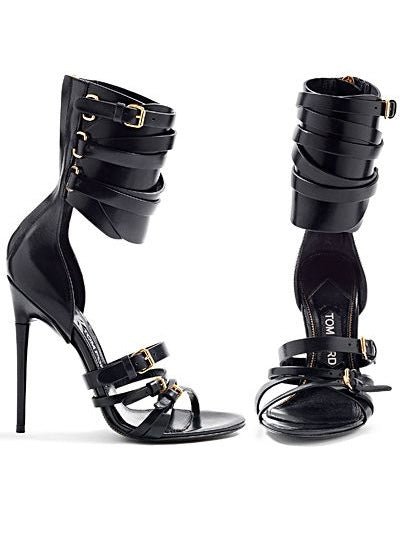 Tom Ford Gladiator Patent Leather  Heels - 38