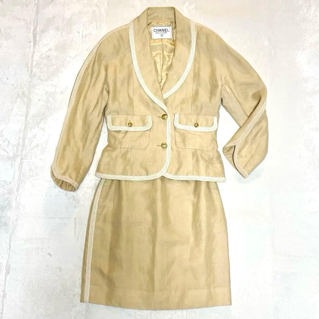 Chanel 1990s Linen Blazer Set - M