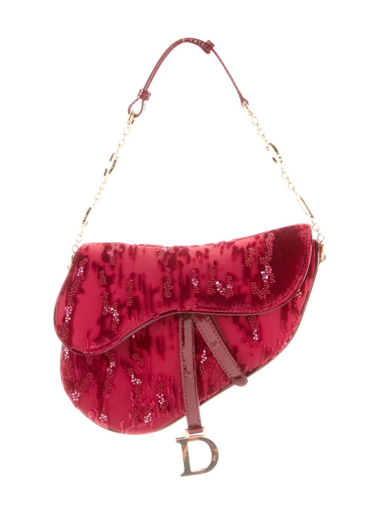 Dior Galliano 2007 Velvet Leopard Print Saddle Bag