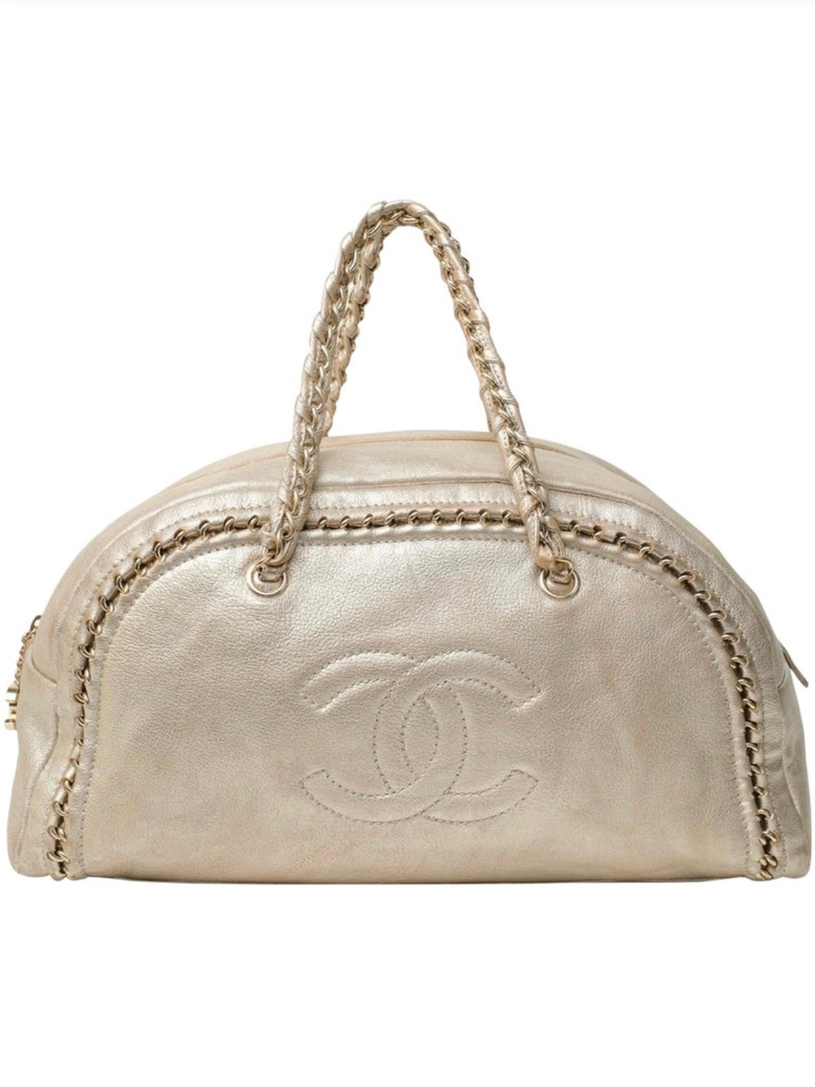 Chanel Bowling Bag Gold Jumbo