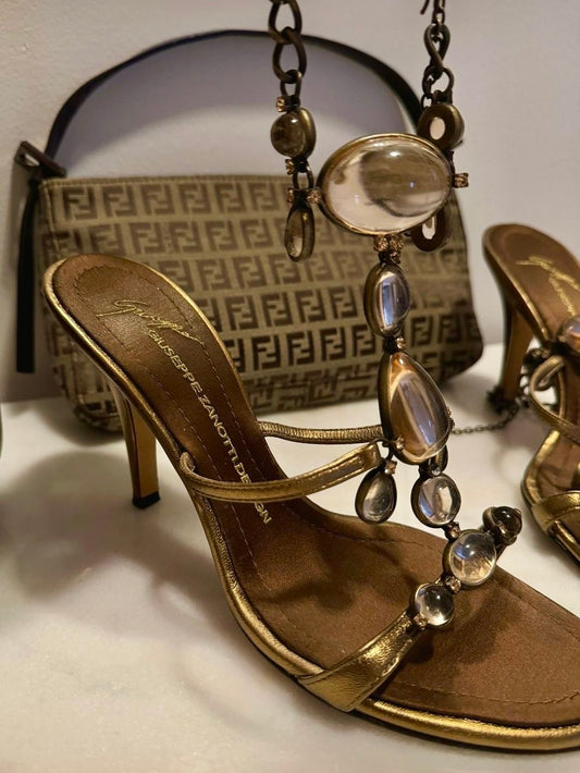 Giuseppe Zanotti Beaded Heels - 37/37.5