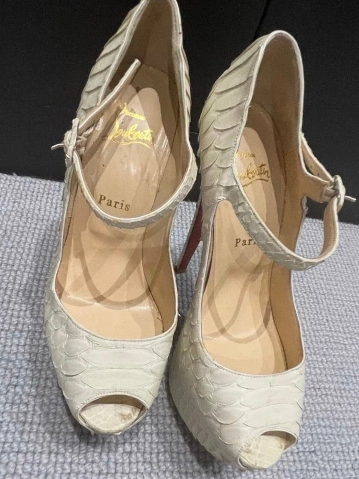Christian Louboutin Lady Highness Python Heels - 39