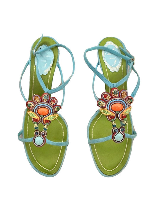 Rene Caovilla Beaded Heels - 38/38.5